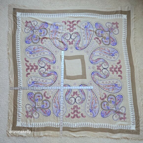 Fiorio Accessories - Silk/Cashmere/Wool Large Lightweight Scarf Italy Fiorio